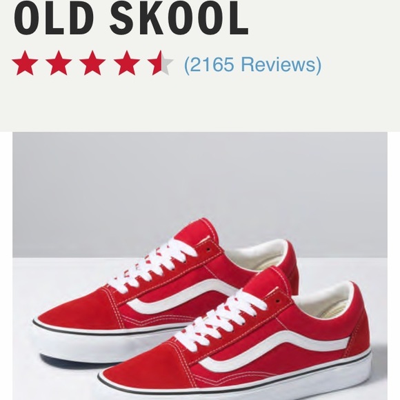 ladies red vans shoes